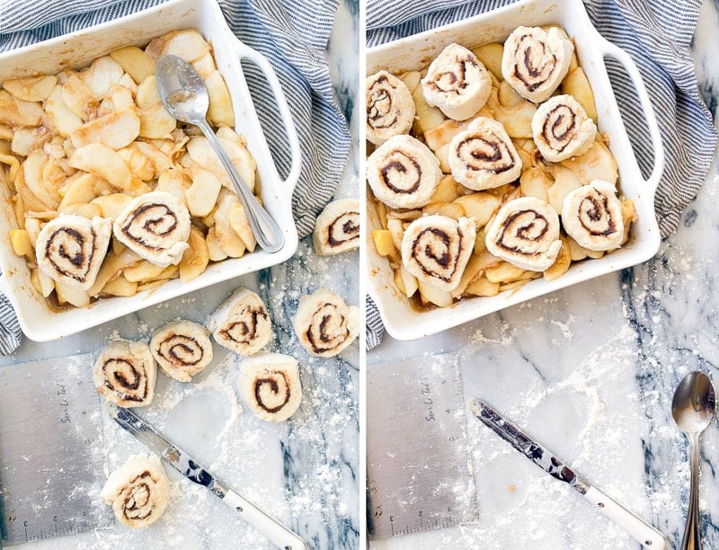 Cinnamon Roll Cobbler with Apple Pie Filling Apple Cinnamon Roll Cobbler