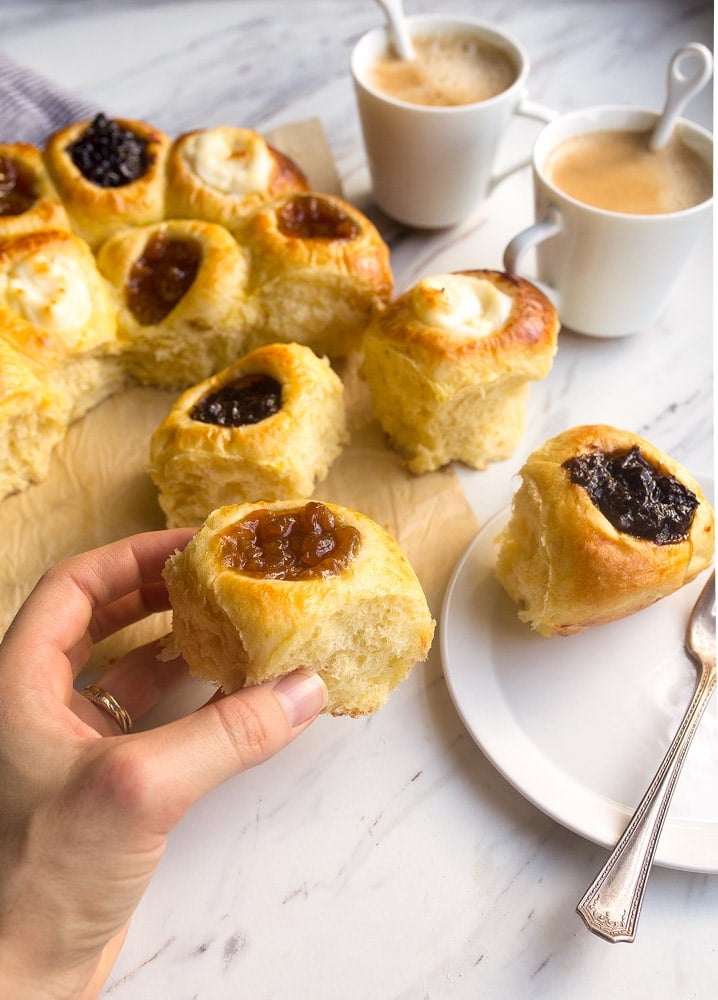Authentic Czech Kolaches Recipe - small batch, makes 12 small kolaches