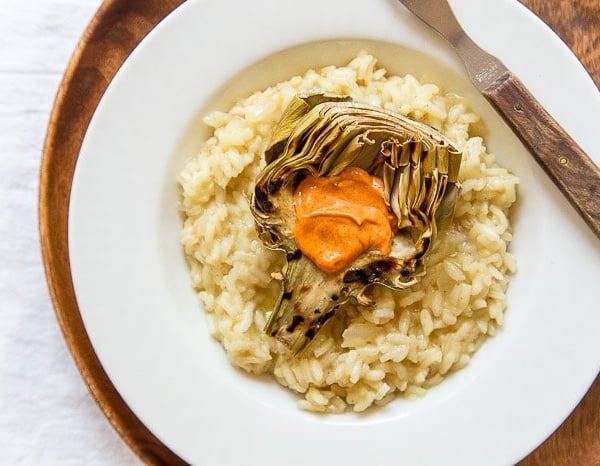 Grilled Artichoke Risotto