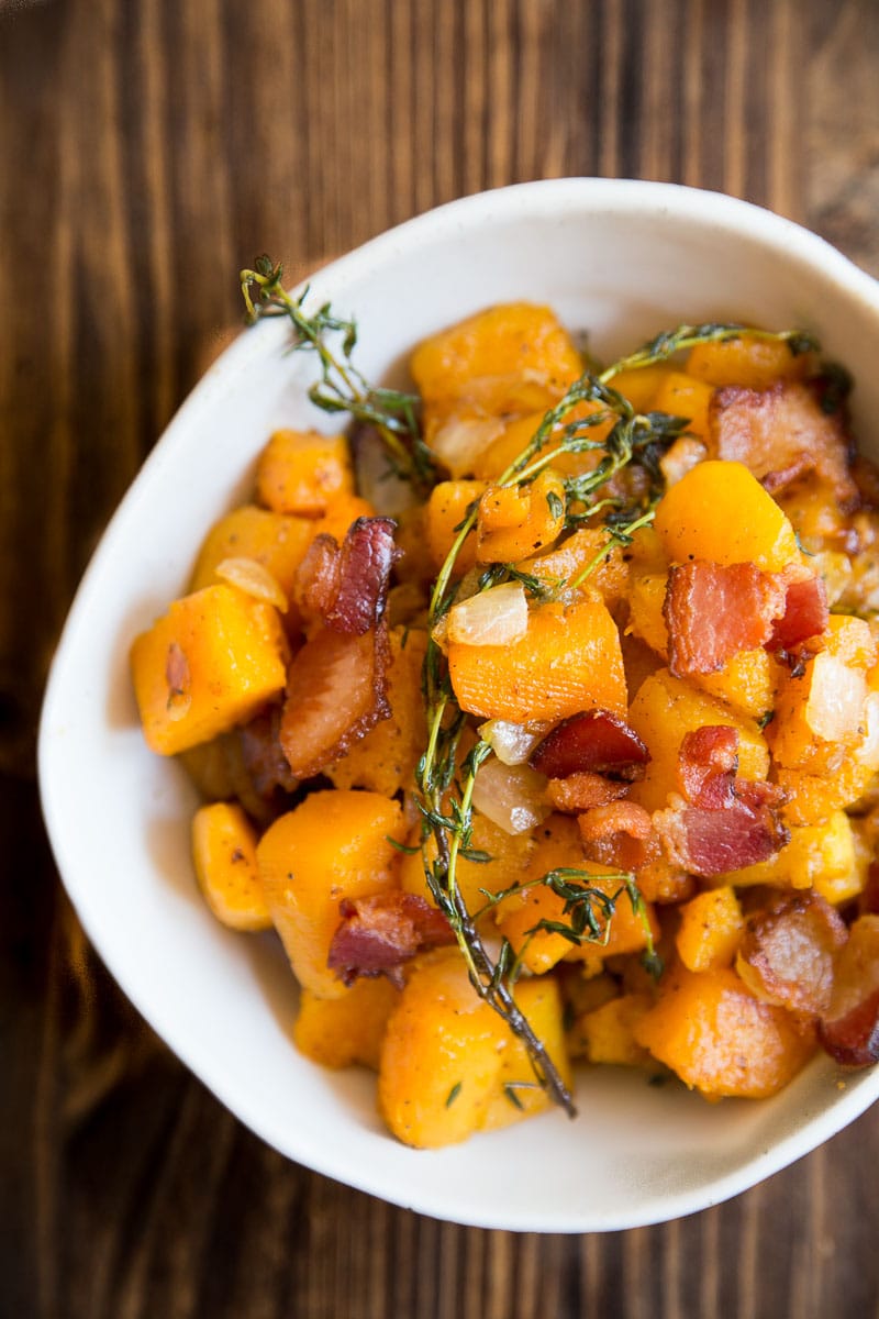 Butternut and bacon hash