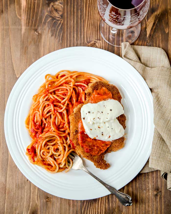 chicken-parmesan-for-two Chicken Parm that serves two @dessertfortwo