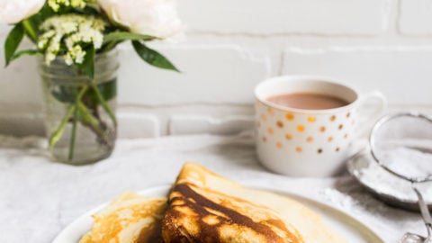 Crepe recipe for two people. Small batch crepes for two.