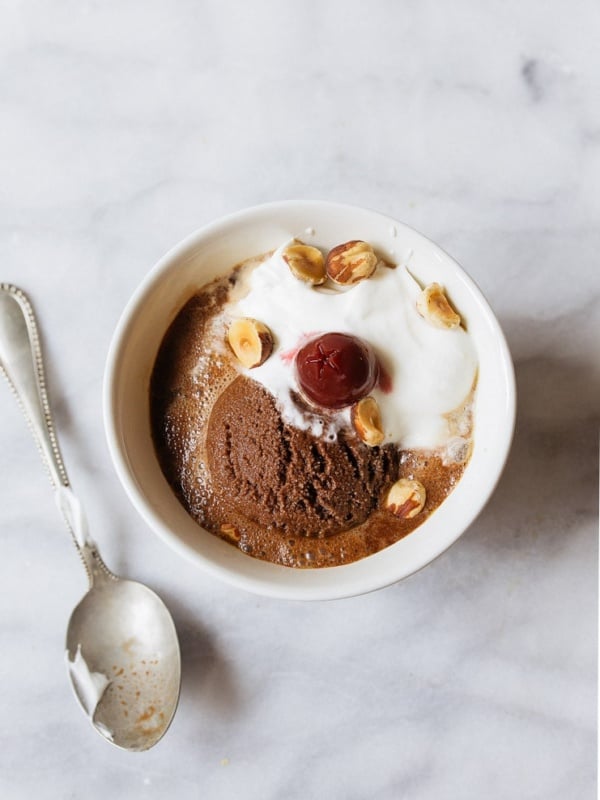 Hazelnut Mocha Affogato for Two. The best coffee dessert for two.