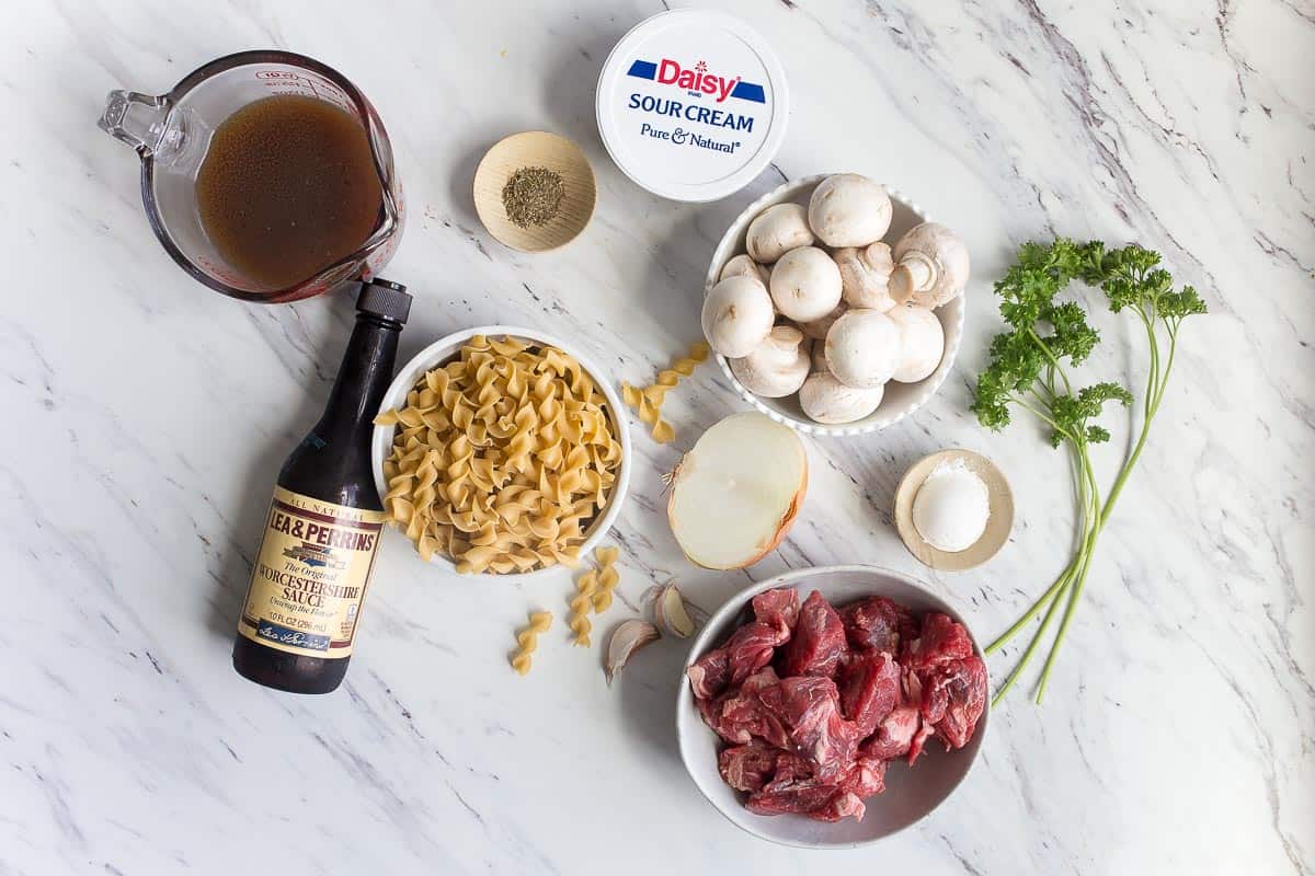 beef stroganoff ingredients