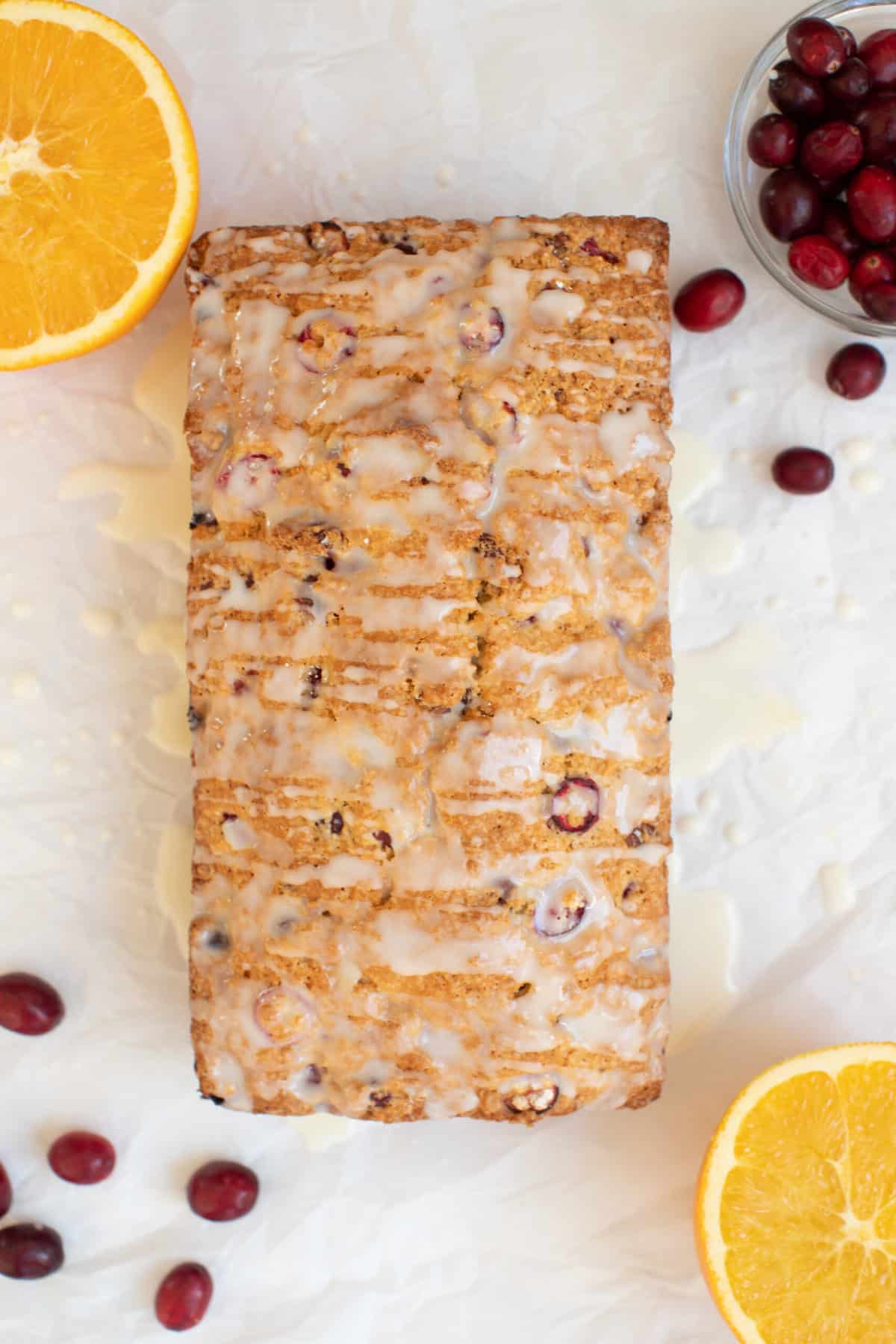 orange glazed cranberry bread