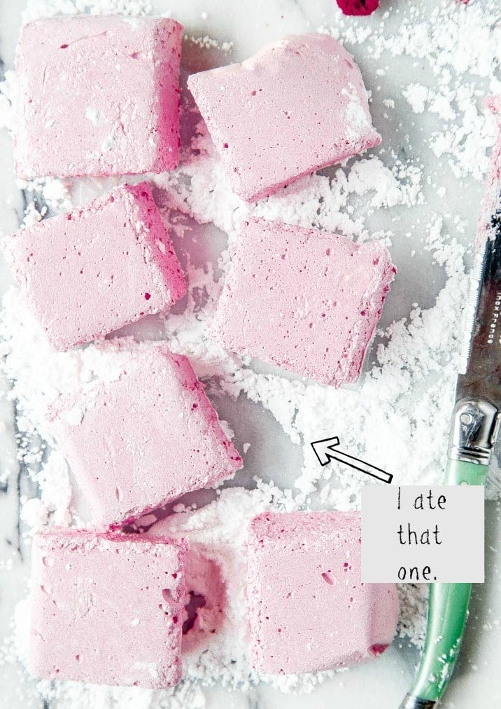 Pink Marshmallows for Valentine's Day desserts