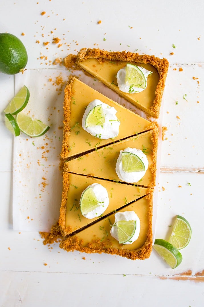 Key Lime Pie Recipe: Small batch key lime pie recipe made in a bread loaf pan to make 5 slices of pie for two.